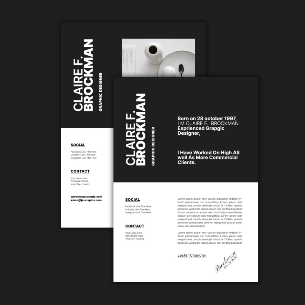 Creative CV and resume template - MasterBundles