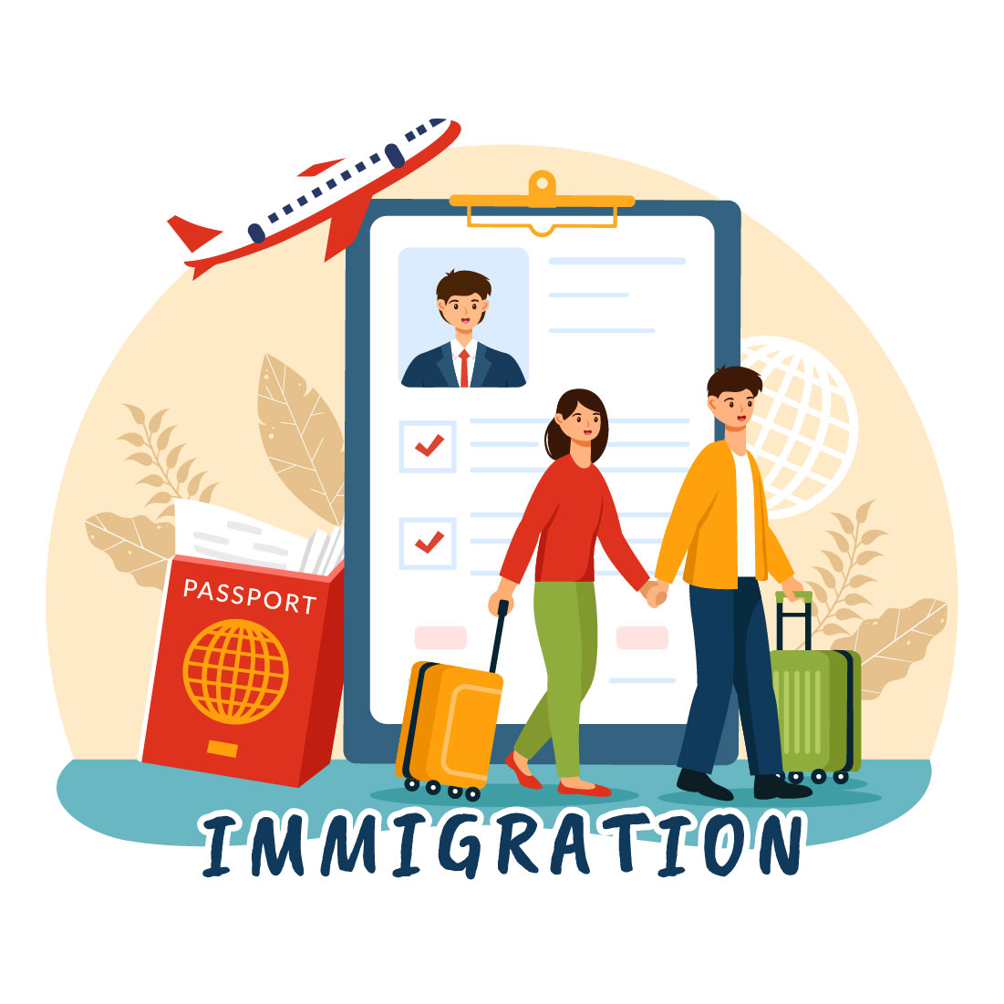 9 Immigration Vector Illustration cover image.