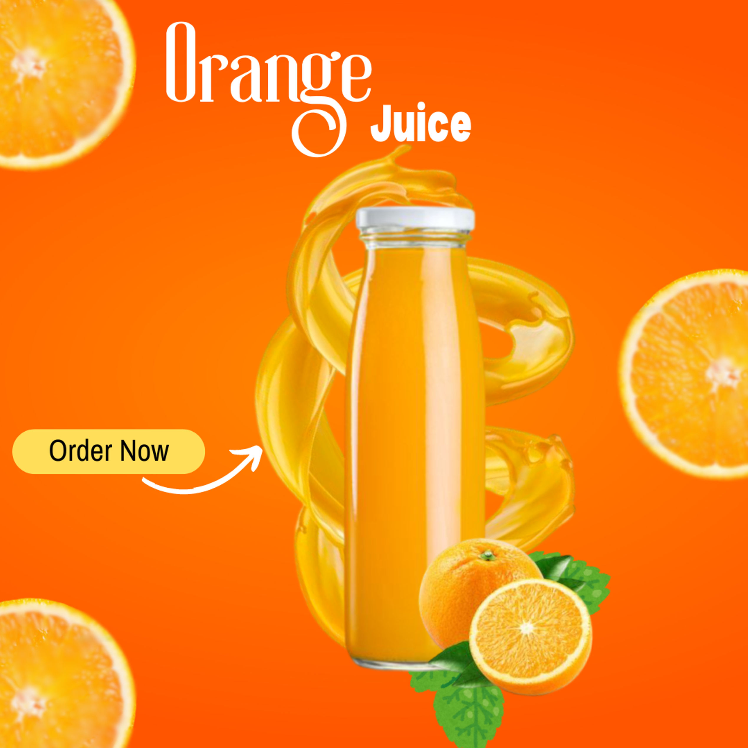 Orange Juice advertising poster cover image.