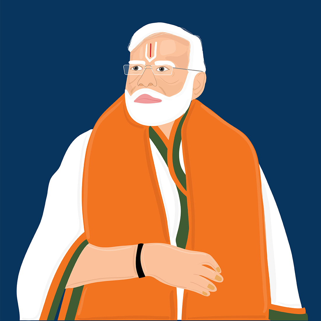 Prime Minister of India Shri Narendra Modi Vector preview image.