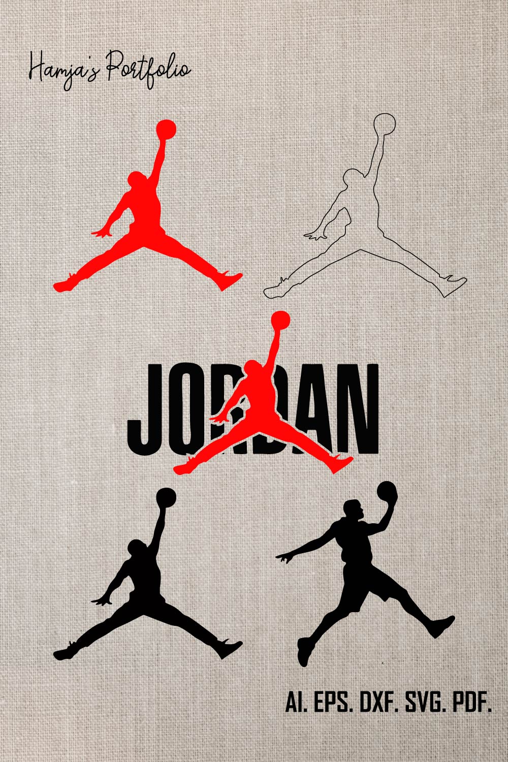 Jordan Logo Svg Vector Design pinterest preview image.