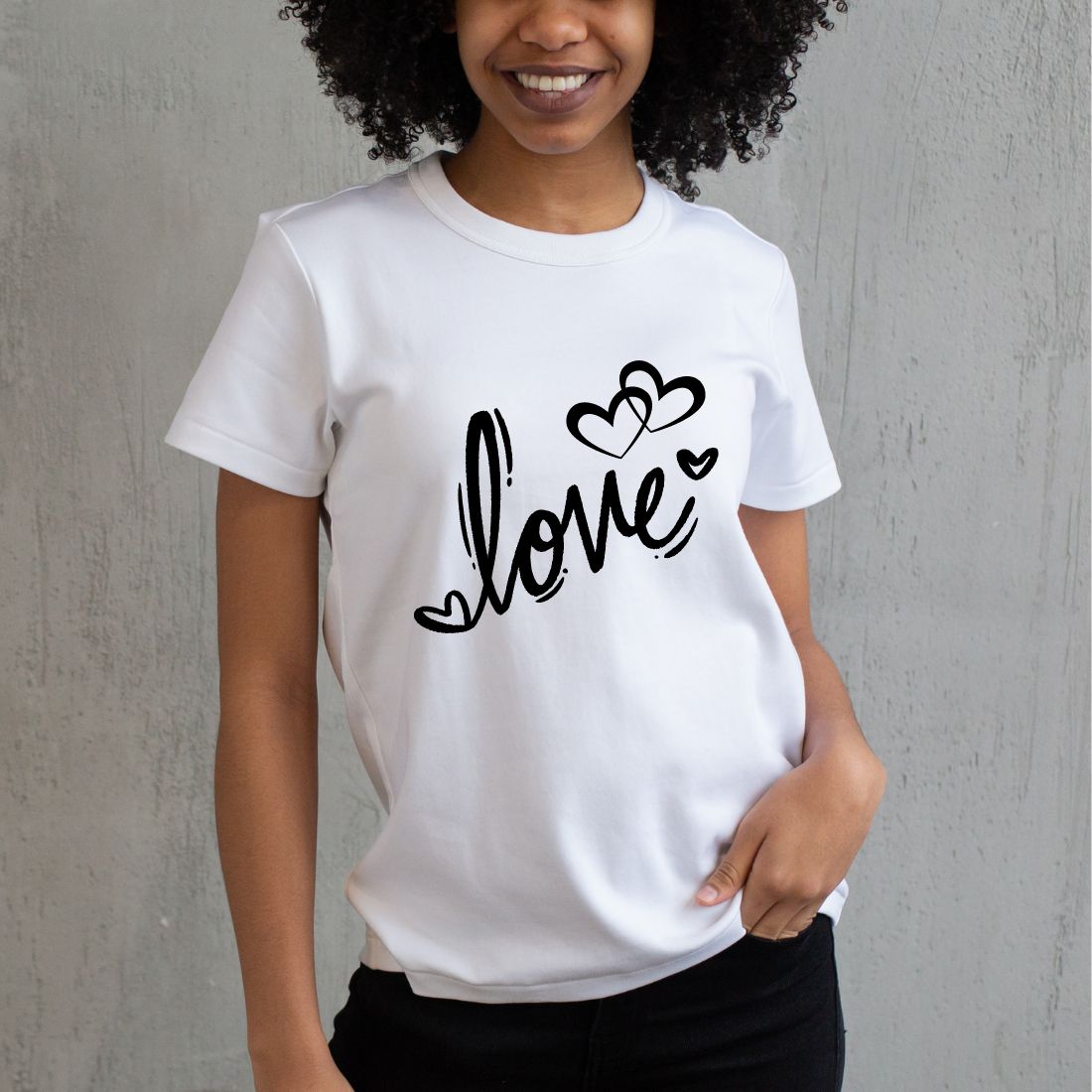Love t-shirt design preview image.