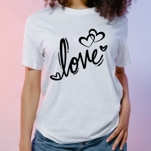 Love t-shirt design cover image.
