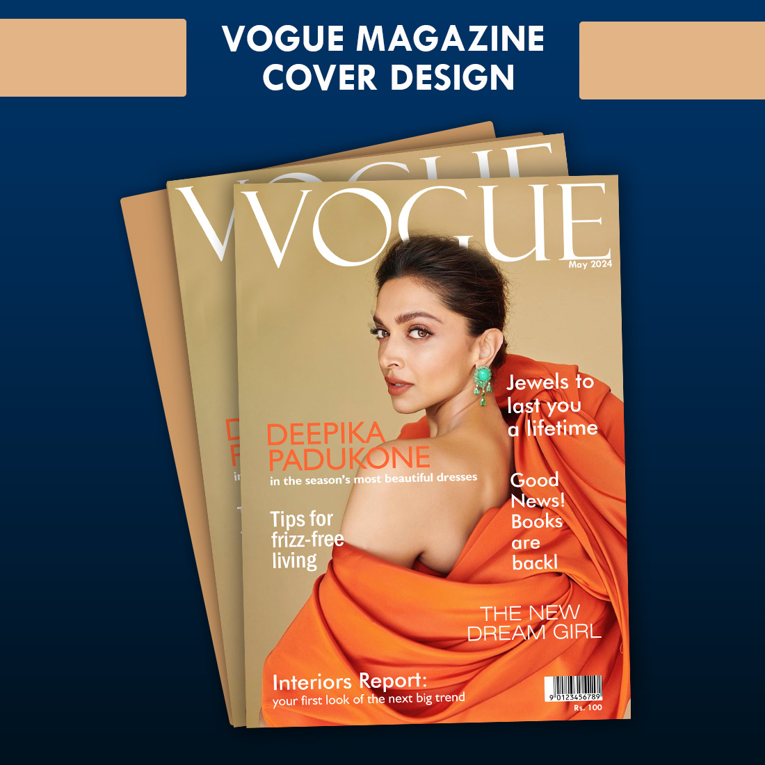 VOGUE MAGAZINE COVER DESIGN cover image.