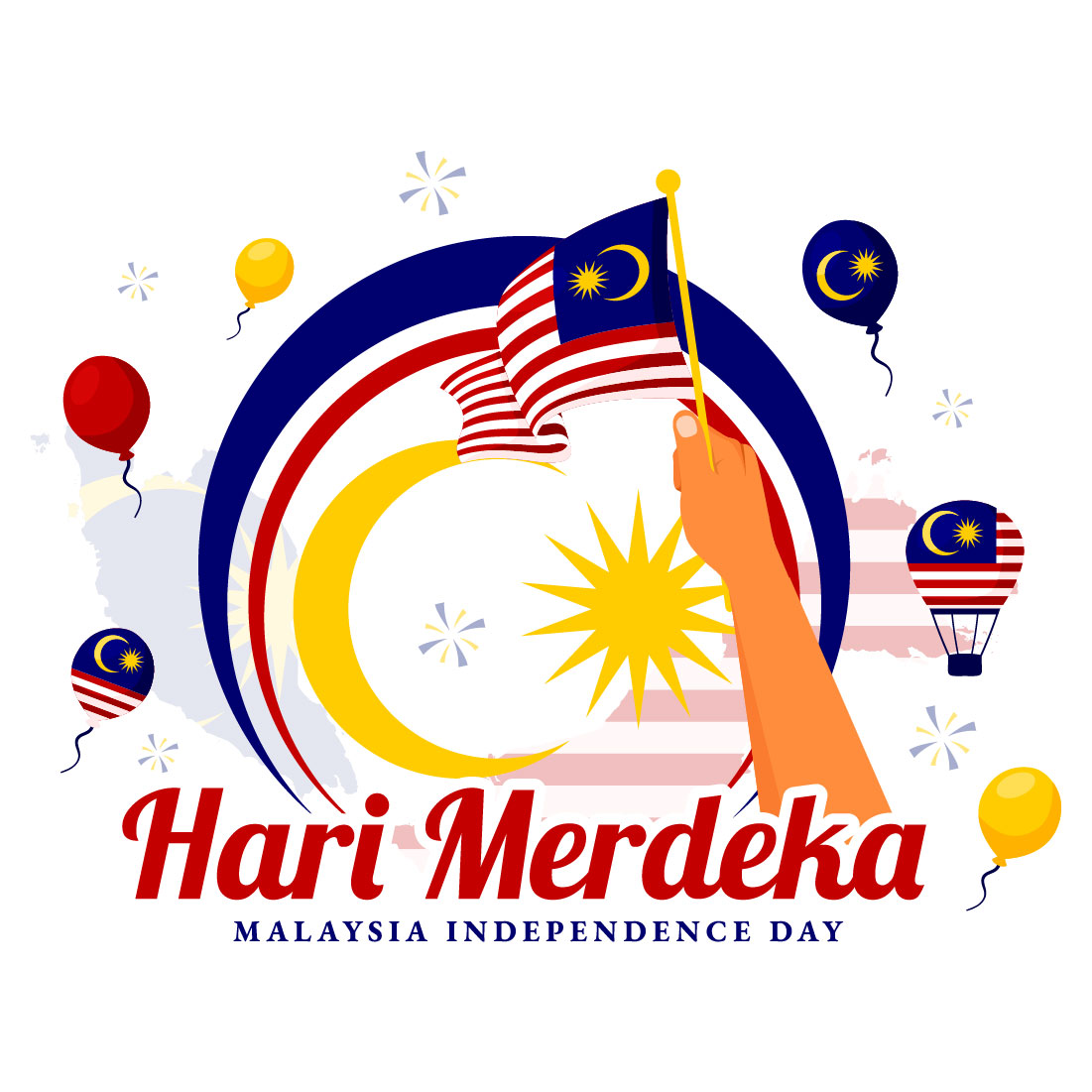 14 Malaysia Independence Day Illustration preview image.