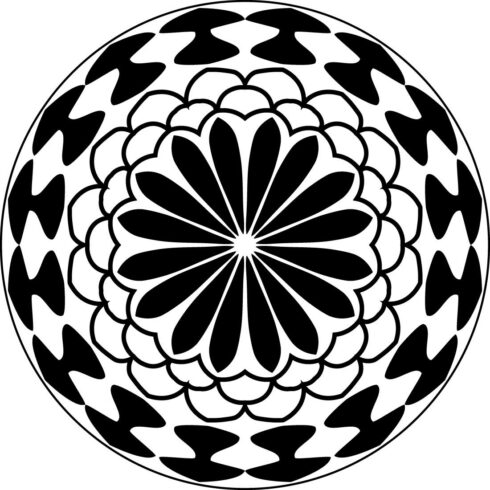 Mandala Art with black and white pattern cover image.