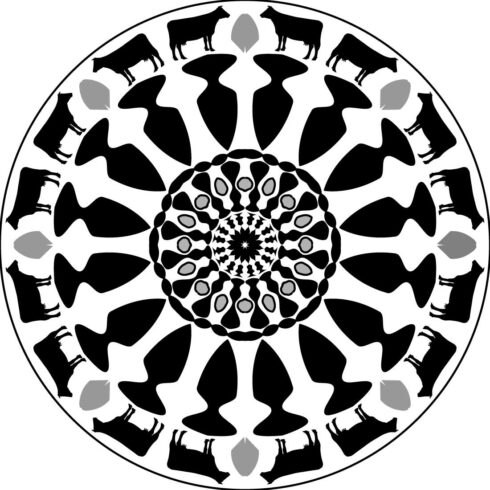 Mandala Art with Black Cow cover image.