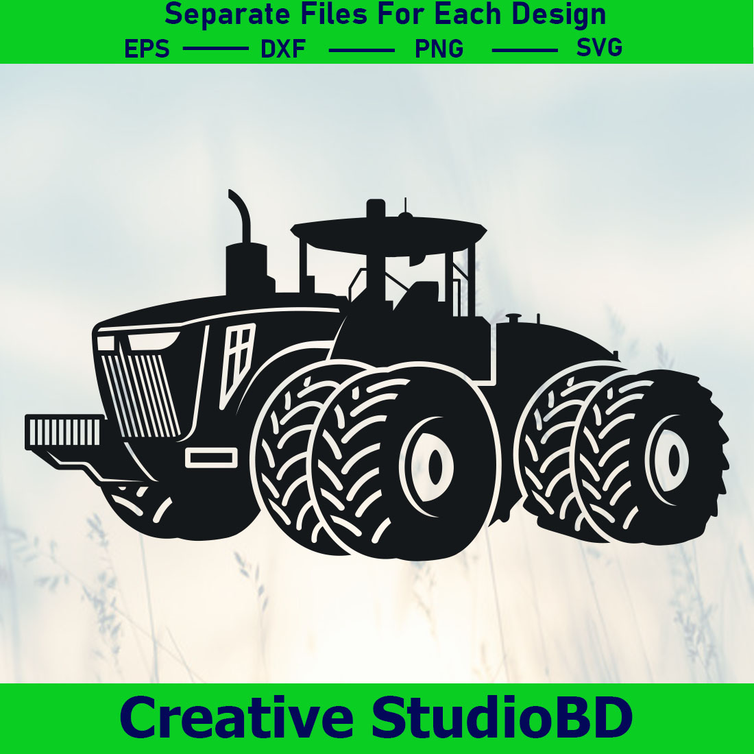 Tractor SVG Cut File, Farm Tractor Svg, Farming Svg, Farm Life Svg, Farm Transportation Svg, Vintage Tractor Svg, cover image.