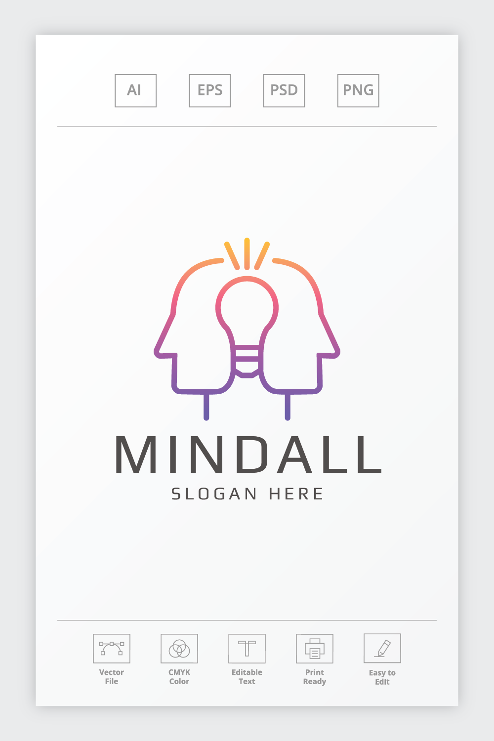 Mind Share Idea Logo pinterest preview image.