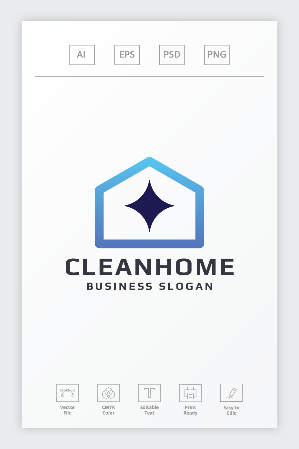 Clean Home Company Logo pinterest preview image.
