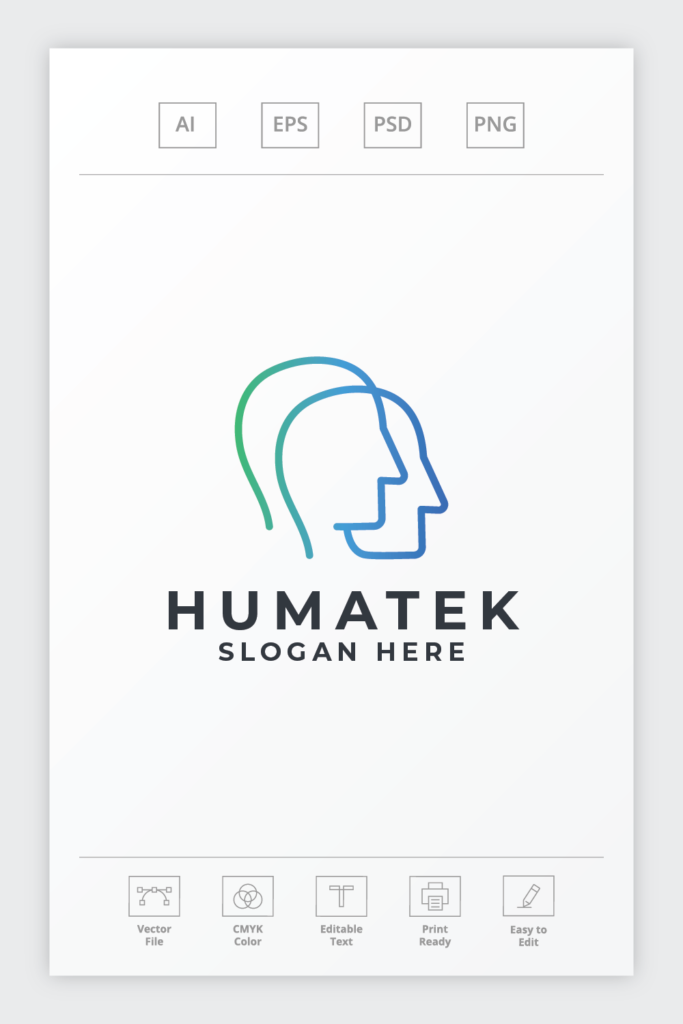 Human Mind Technology Logo - MasterBundles
