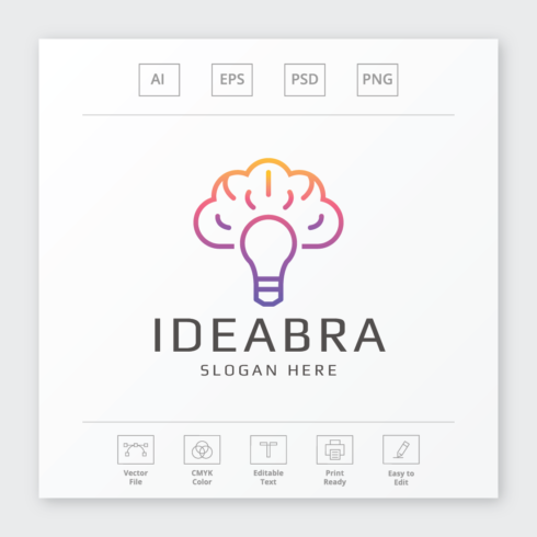 Idea Brain Bulb Logo cover image.