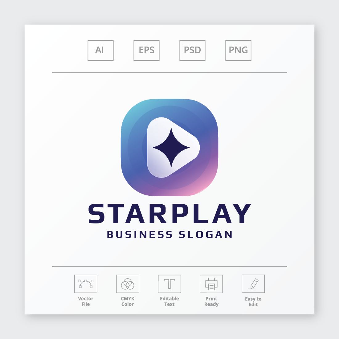 Star Media Play Logo preview image.