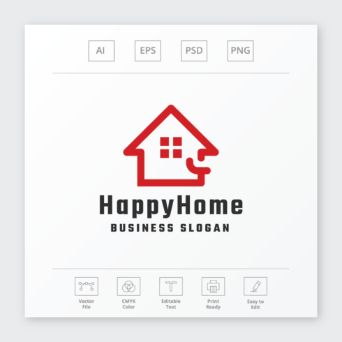 Happy Home Real Estate Logo cover image.