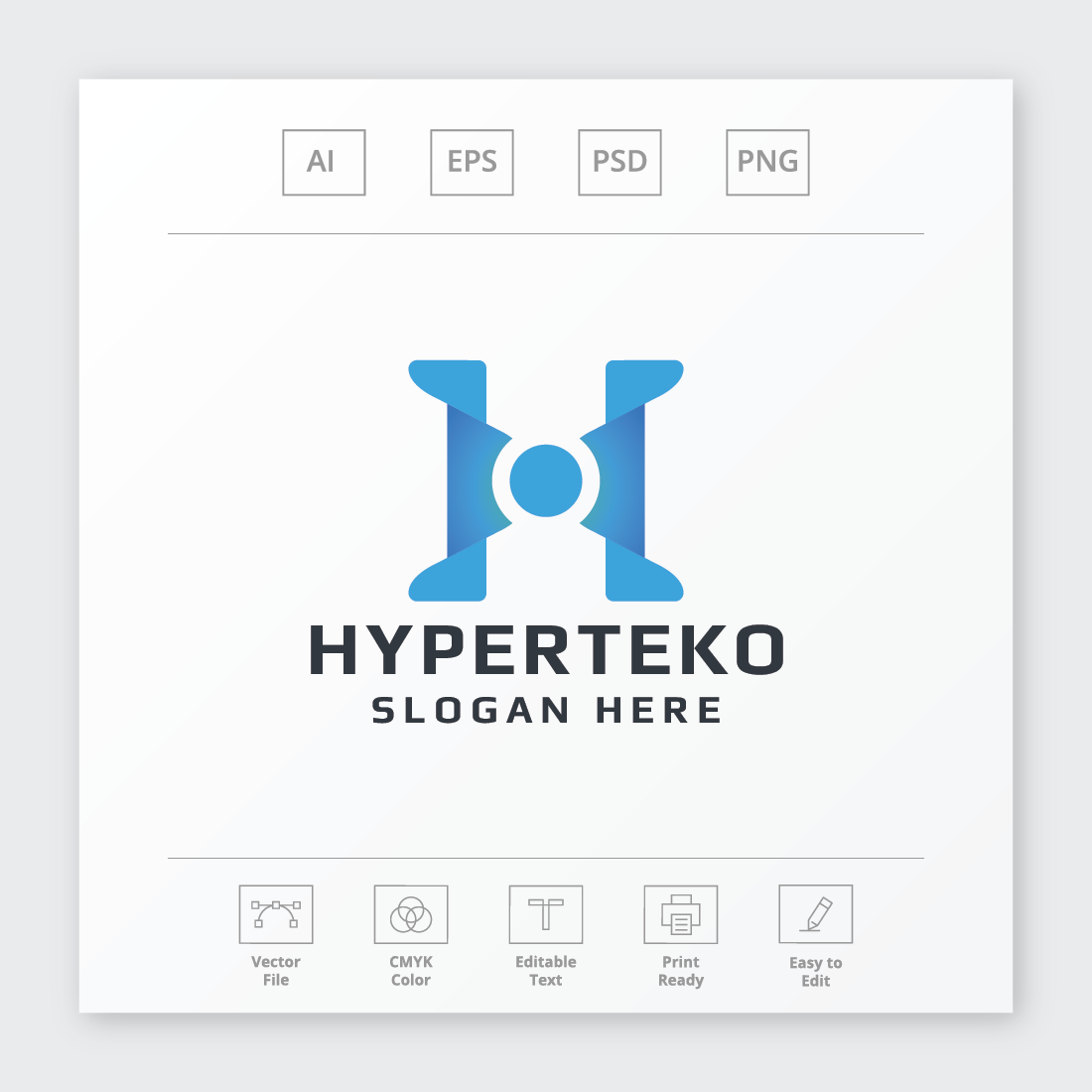 Hyperteko Letter H Logo cover image.