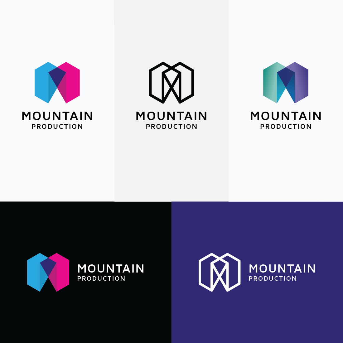 Mountain Production Letter M Logo preview image.