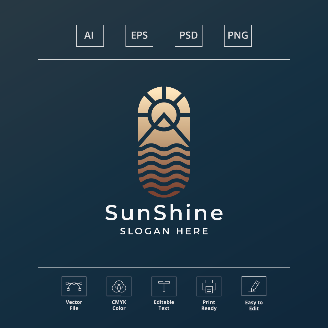 Sun Shine Travel Logo preview image.