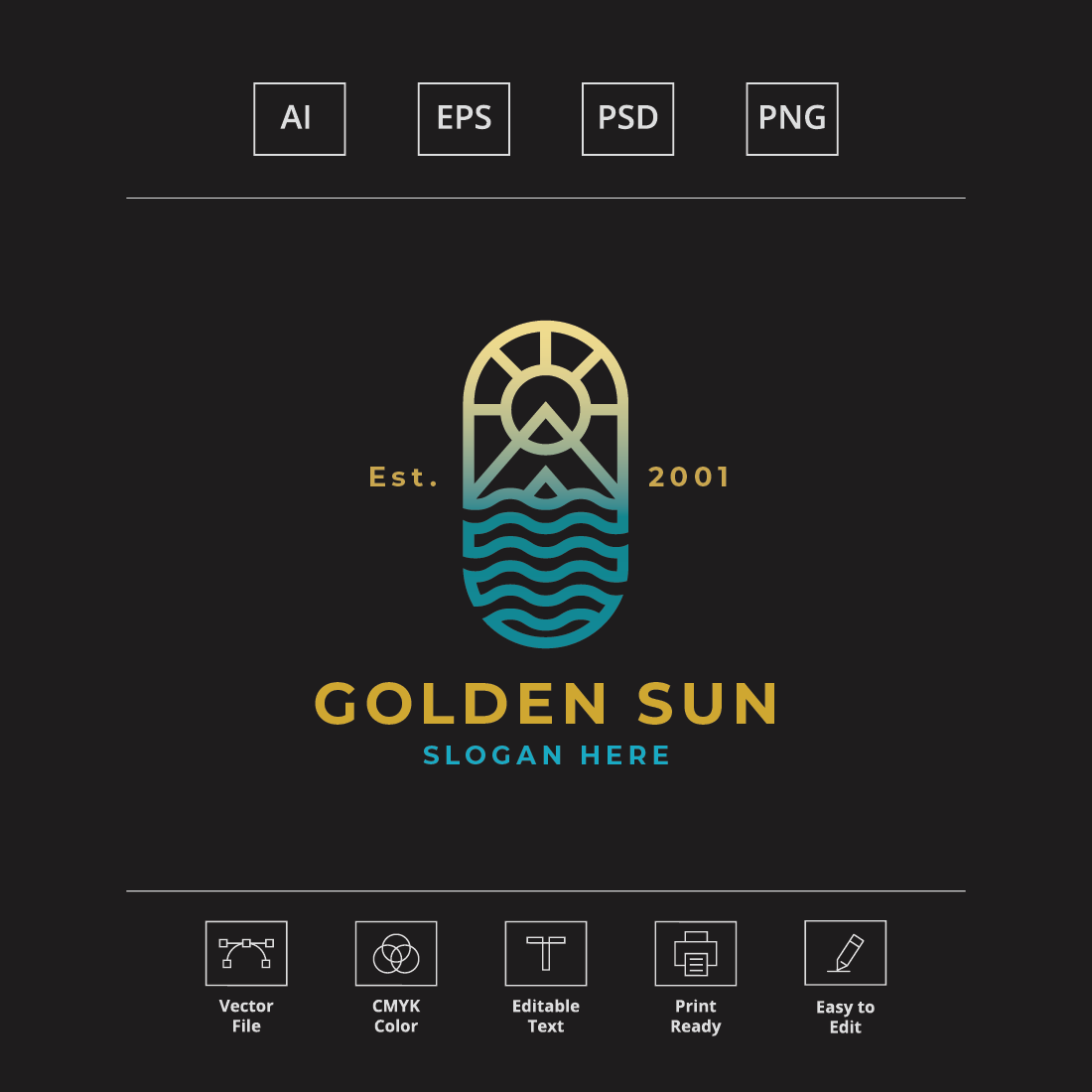 Golden Sun Travel Logo cover image.