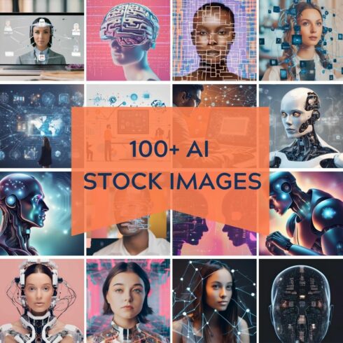100+ Artificial Intelligence Stock Images cover image.