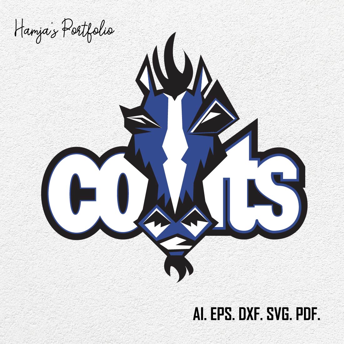 Indianapolis Colts SVG Vector Design preview image.