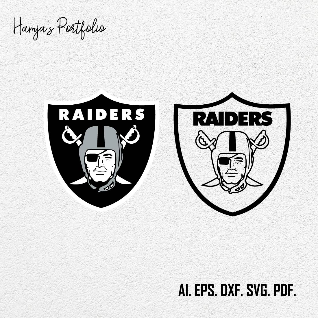 Las Vegas Raiderrs Football SVG Logo Vector Design - Oakland Raiders SVG - Sport Vector Logo Set cover image.