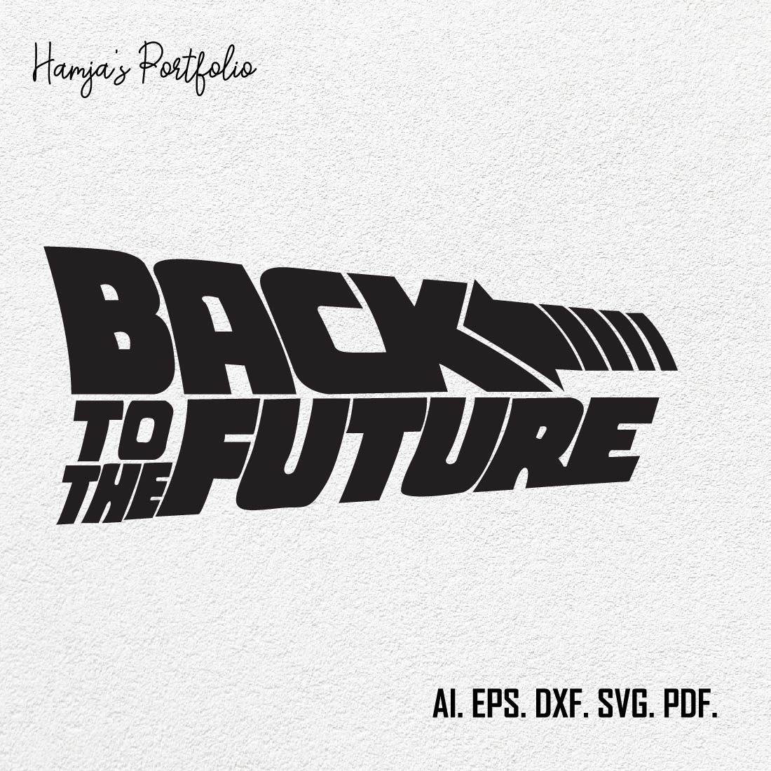 Back to the Future Typoggraphy Tshirt Design preview image.