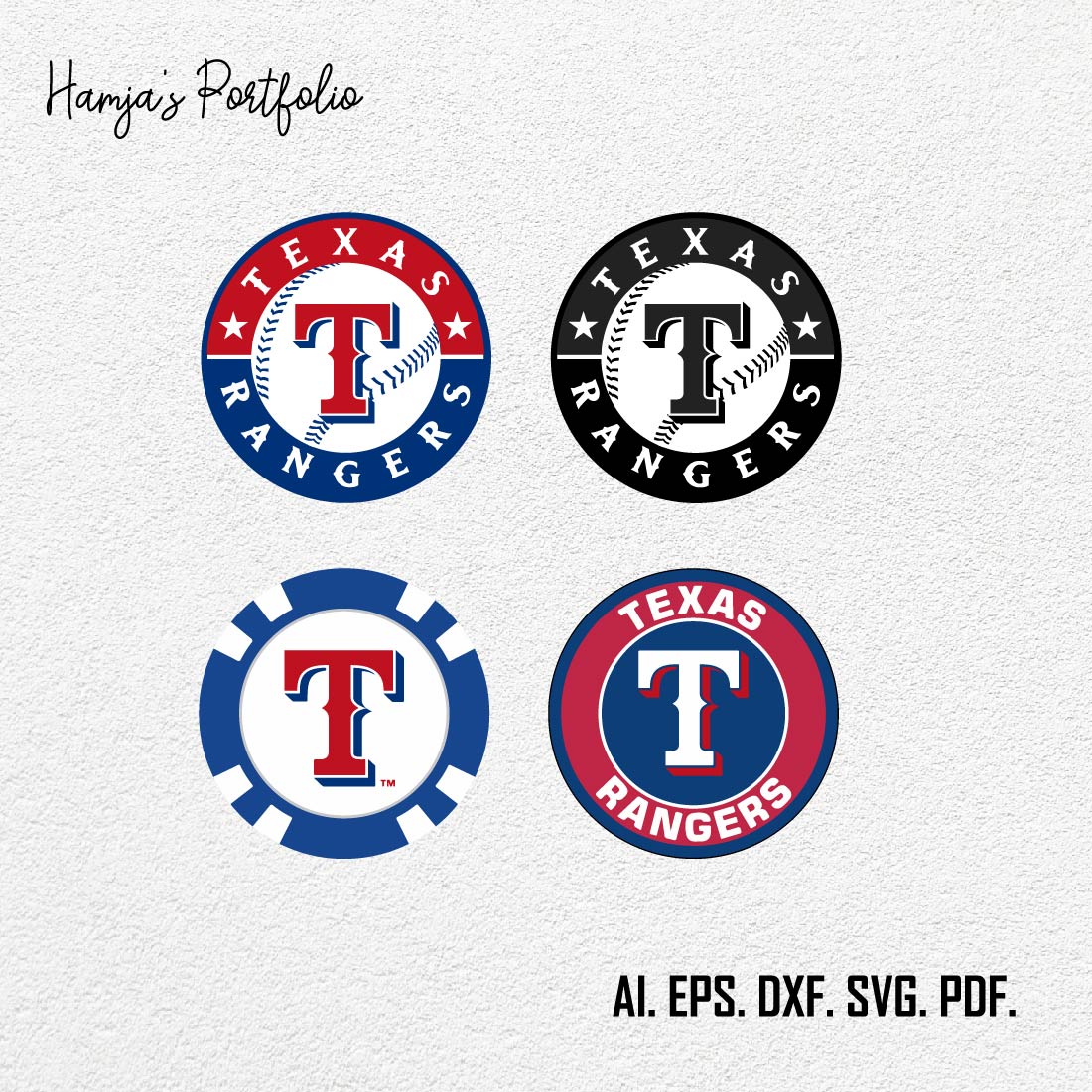 Texas Rangers Logo SVG Design cover image.