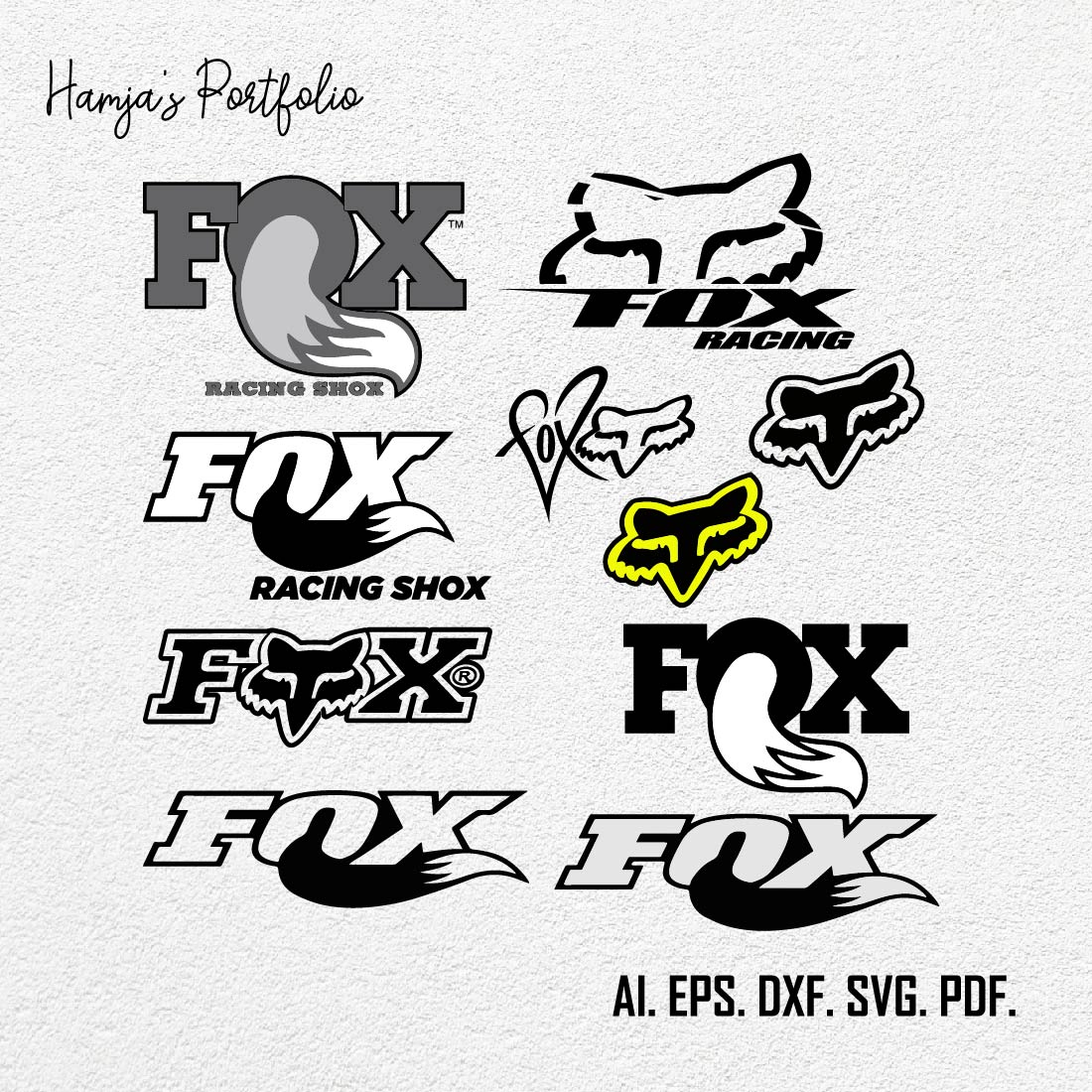 Fox Racing Vector Svg Logo Design preview image.