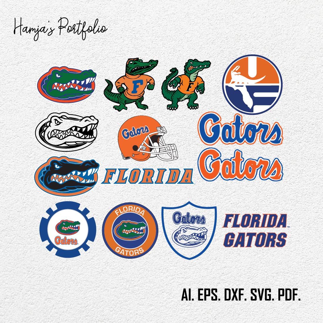Florida Gators SVG Vector Logo Design ll Sport Vector Logo Set cover image.