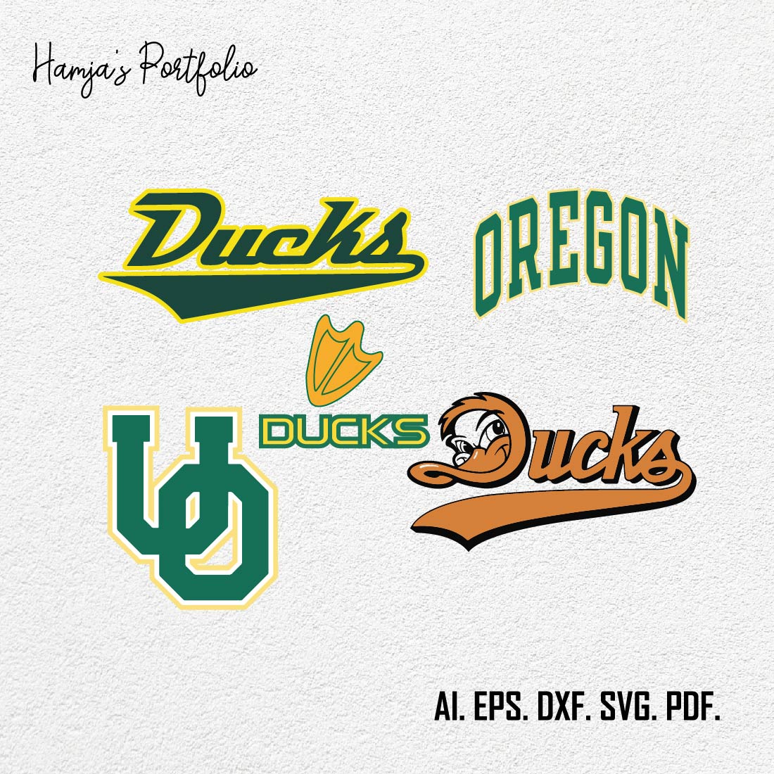 Oregon Ducks Logo SVG Football Team Design preview image.