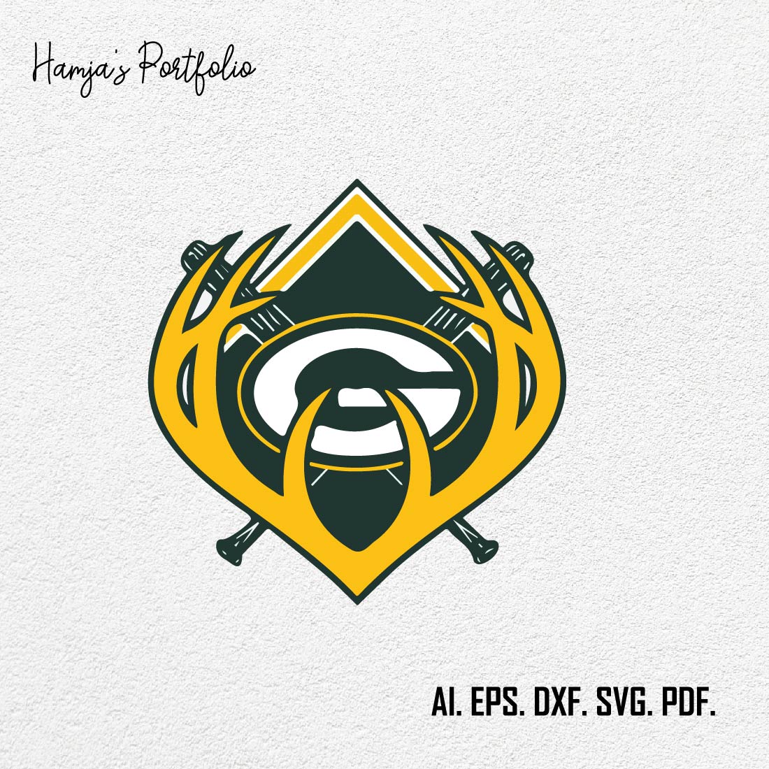 Green Bay Packers SVG Vector Design preview image.