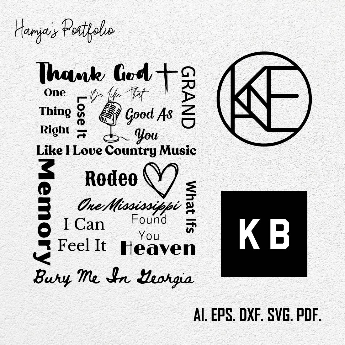 Kane Brown Logo Vector SVG Design preview image.