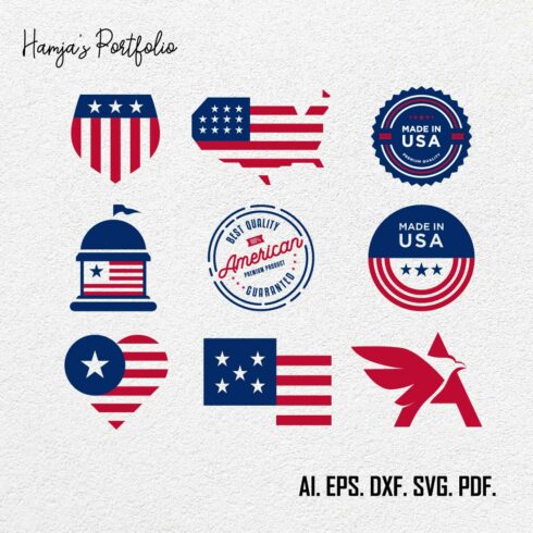 Made In USA Clipart, Made In USA Svg, Made In USA Lable, Made In USA Banner, USA Stickers Decals cover image.