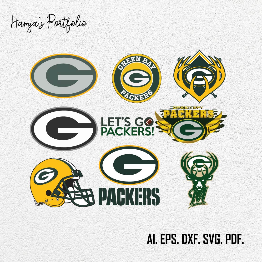 Green Bay Packers SVG Vector Design preview image.