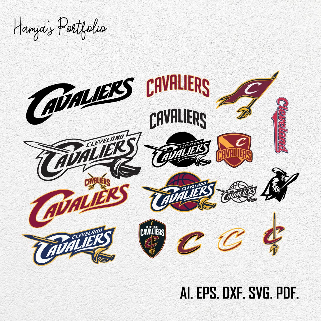 Cleveland Cavaliers Basketball Logo Svg Vector Design cover image.