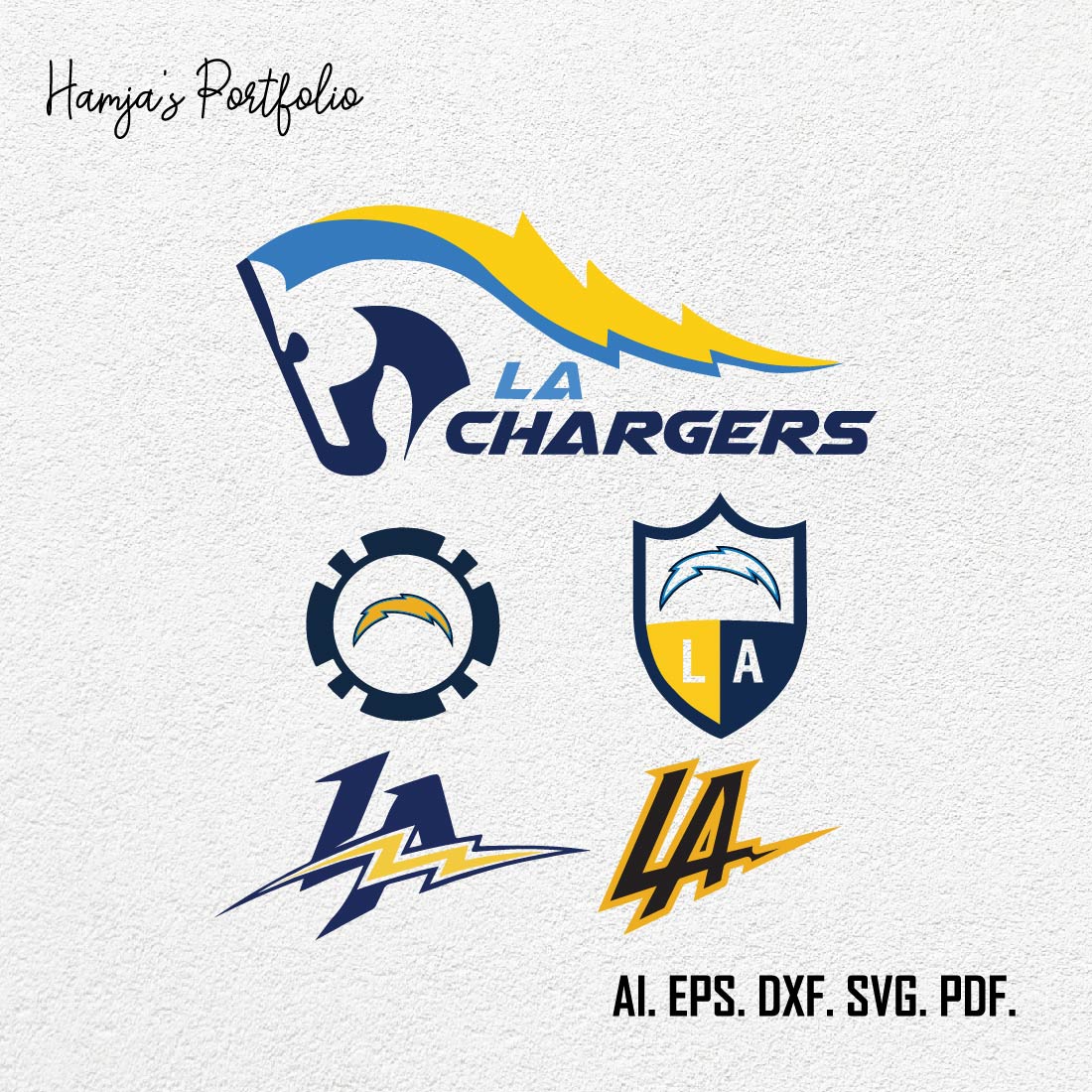 Los Angeles Chargers Logo Svg Vector Design preview image.