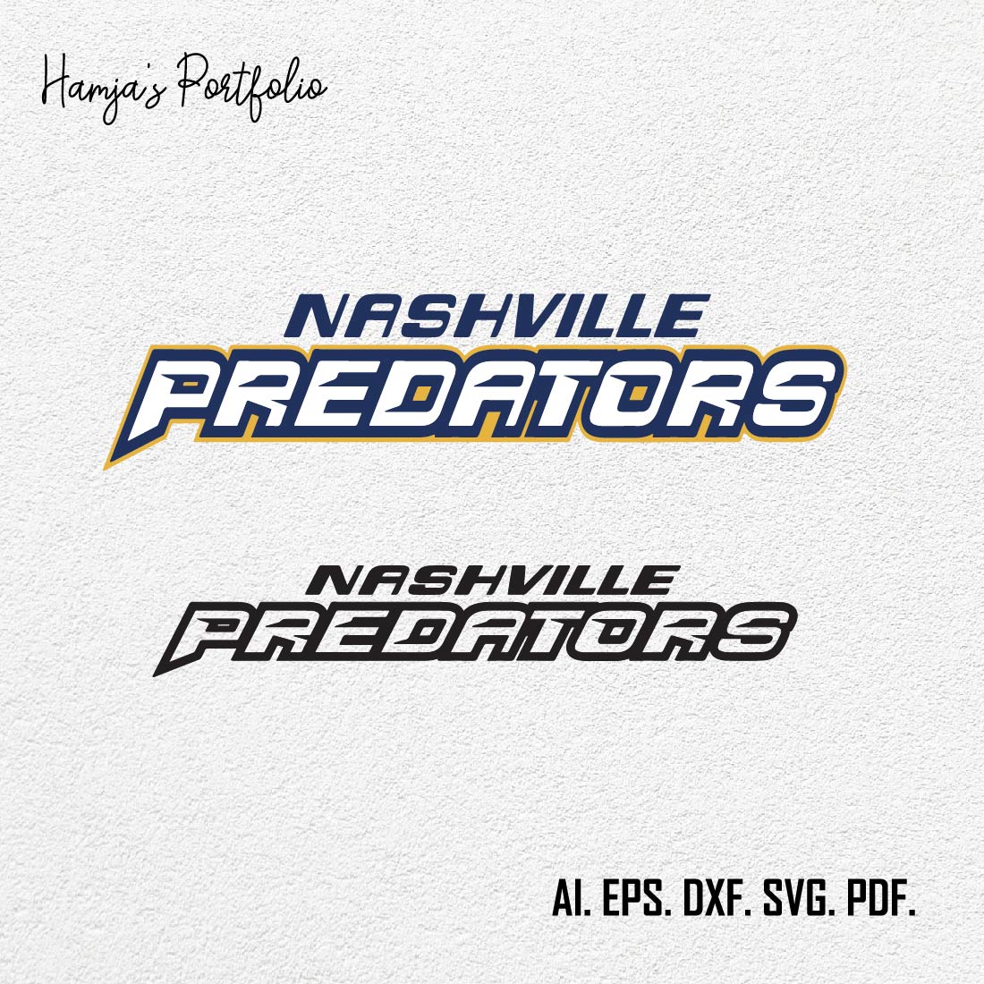 Nashville Predators Hockey Logo Svg Vector Design cover image.