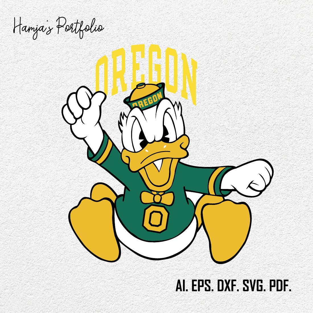 Oregon Ducks Logo SVG Football Team Design preview image.