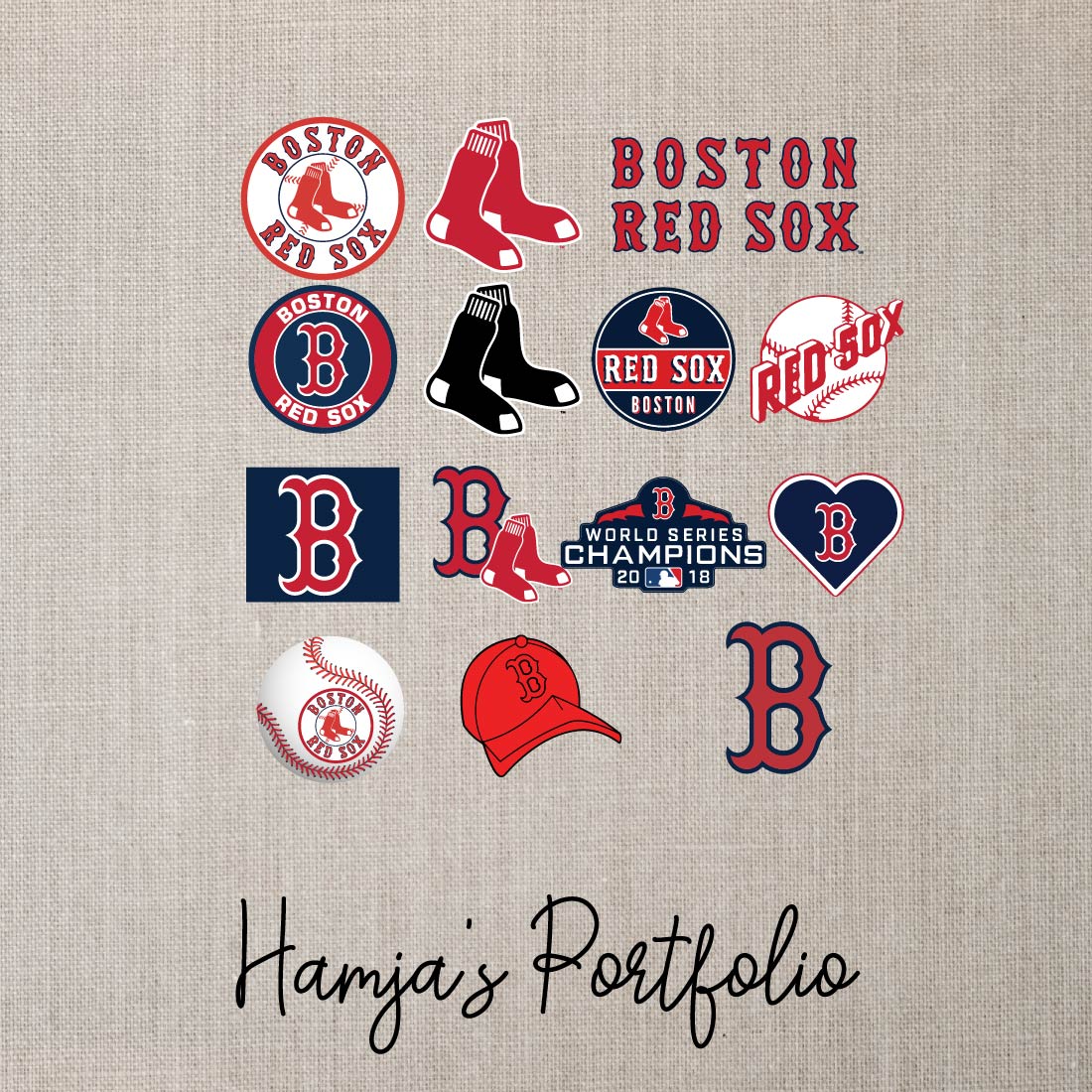 Boston Red Sox SVG Vector Design preview image.