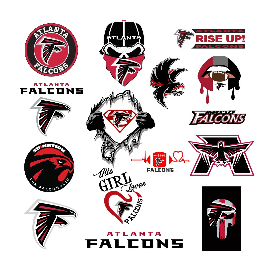 Atlanta Falcons Logo SVG Vector Design preview image.