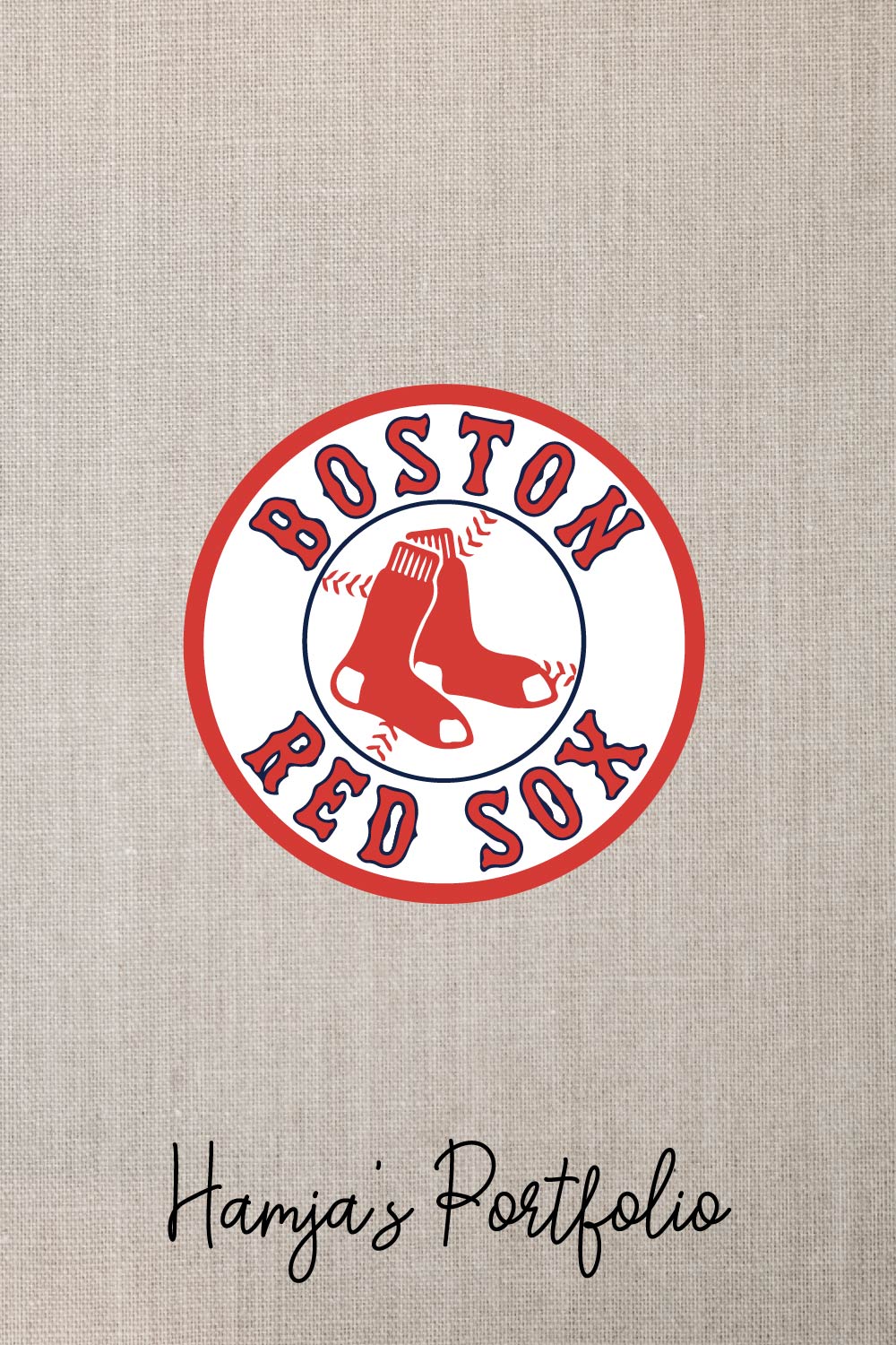 Boston Red Sox SVG Vector Design pinterest preview image.