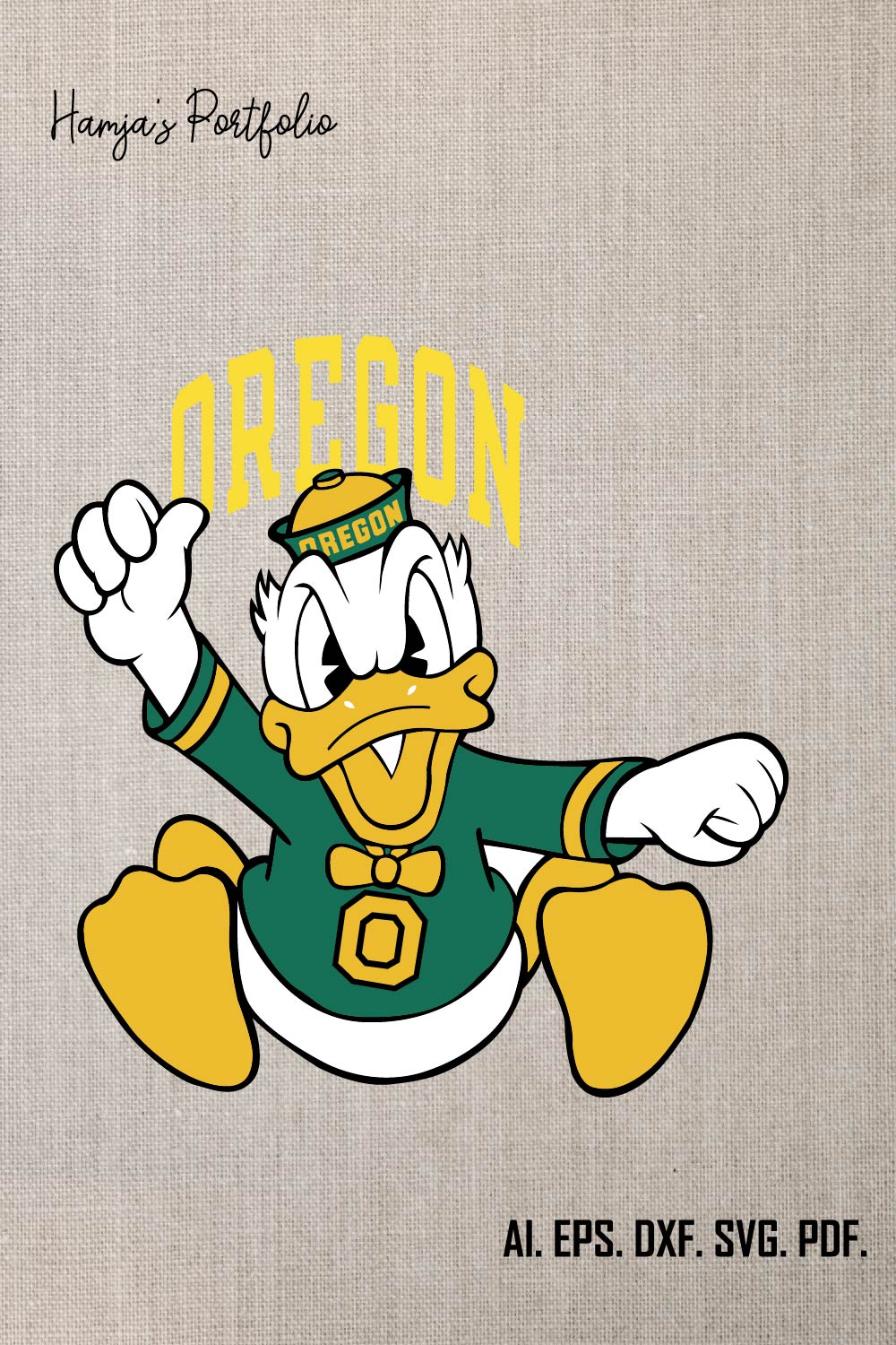 Oregon Ducks Logo SVG Football Team Design pinterest preview image.