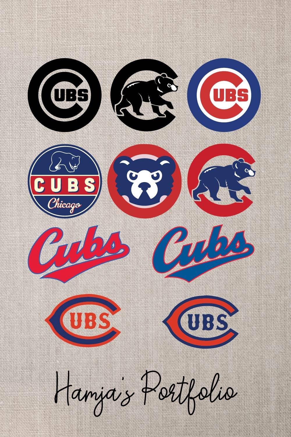 Chicago Cubs Logo Vector Set pinterest preview image.