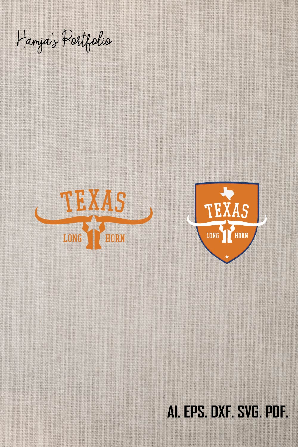 Texas Longhorns Logo SVG Design pinterest preview image.