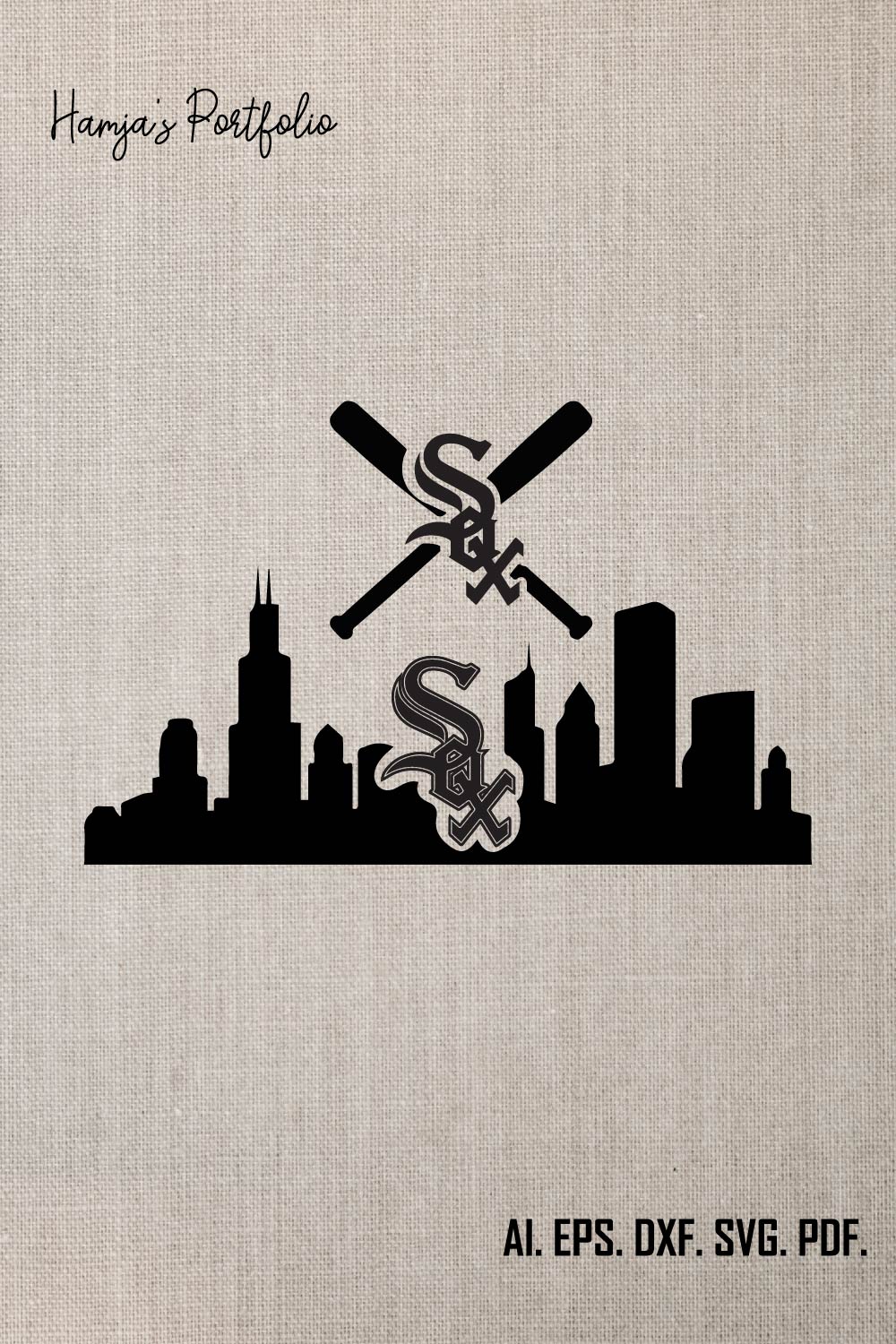 Chicago White Sox SVG Logo Vector Design pinterest preview image.