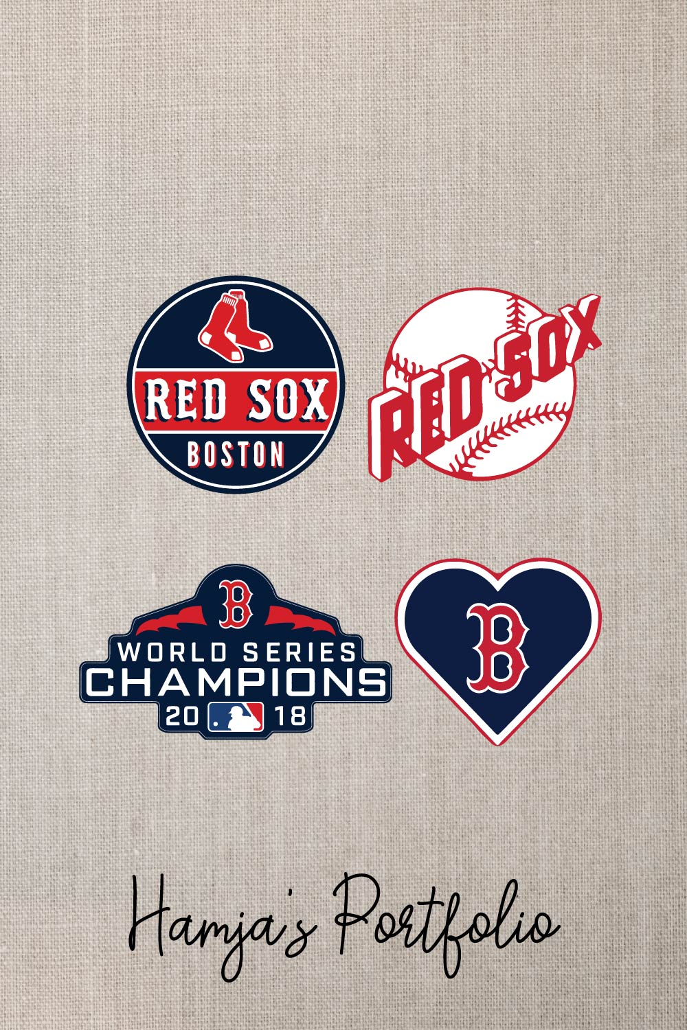 Boston Red Sox SVG Vector Design pinterest preview image.