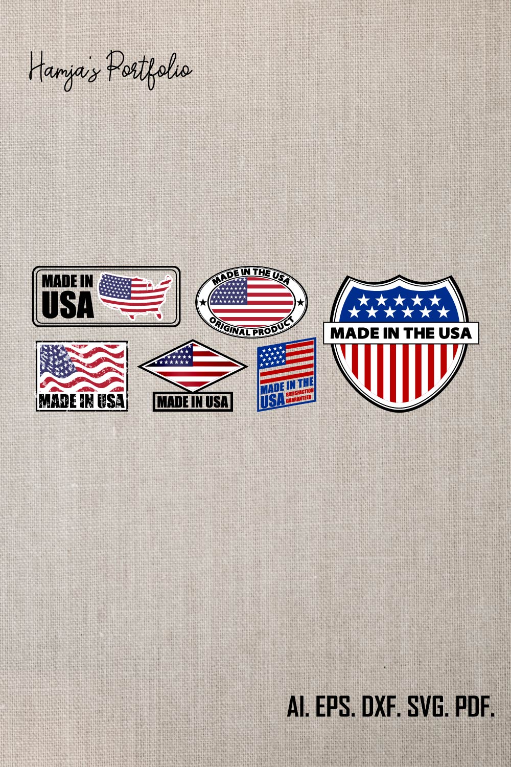 Made In USA Clipart, Made In USA Svg, Made In USA Lable, Made In USA Banner, USA Stickers Decals pinterest preview image.