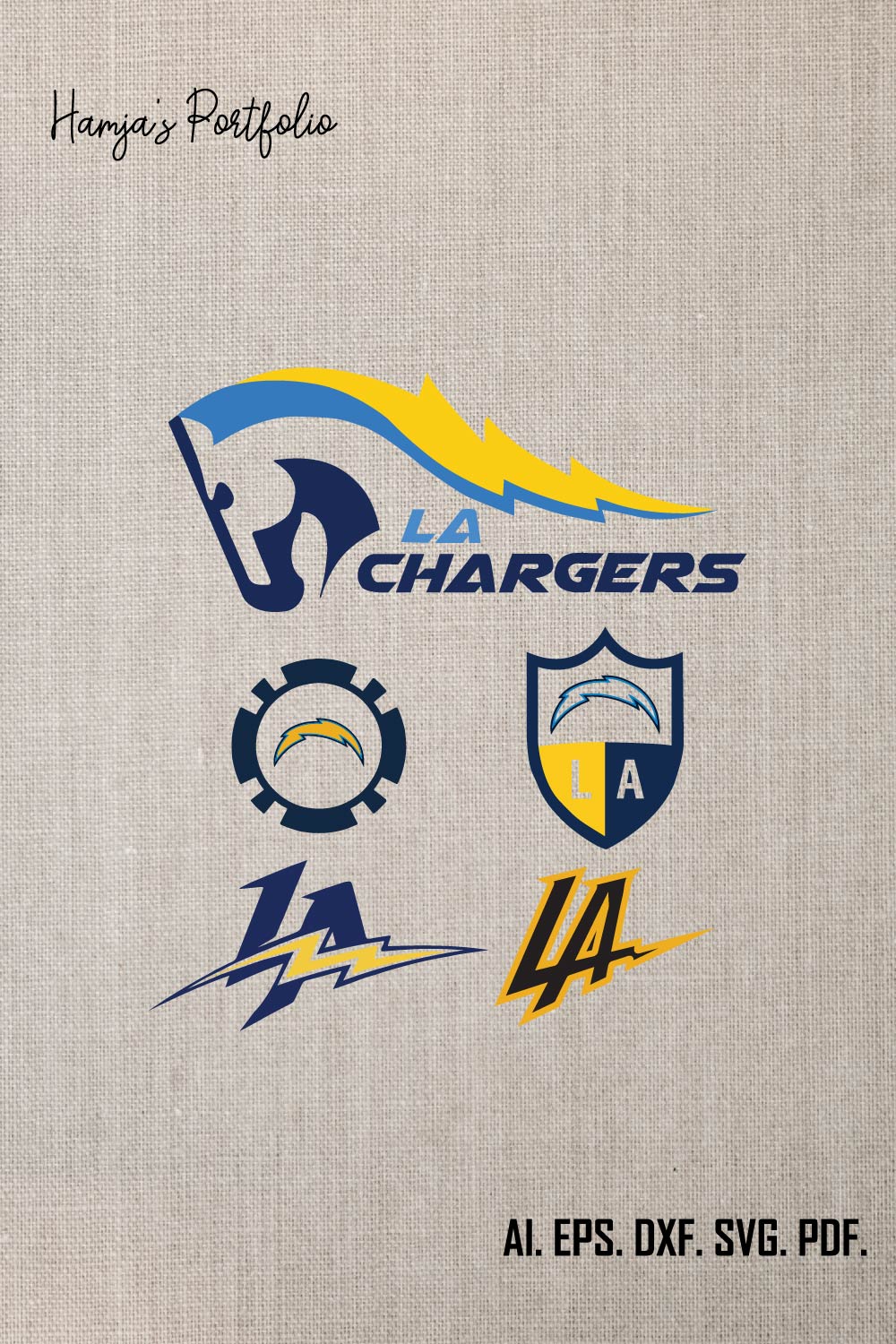 Los Angeles Chargers Logo Svg Vector Design pinterest preview image.