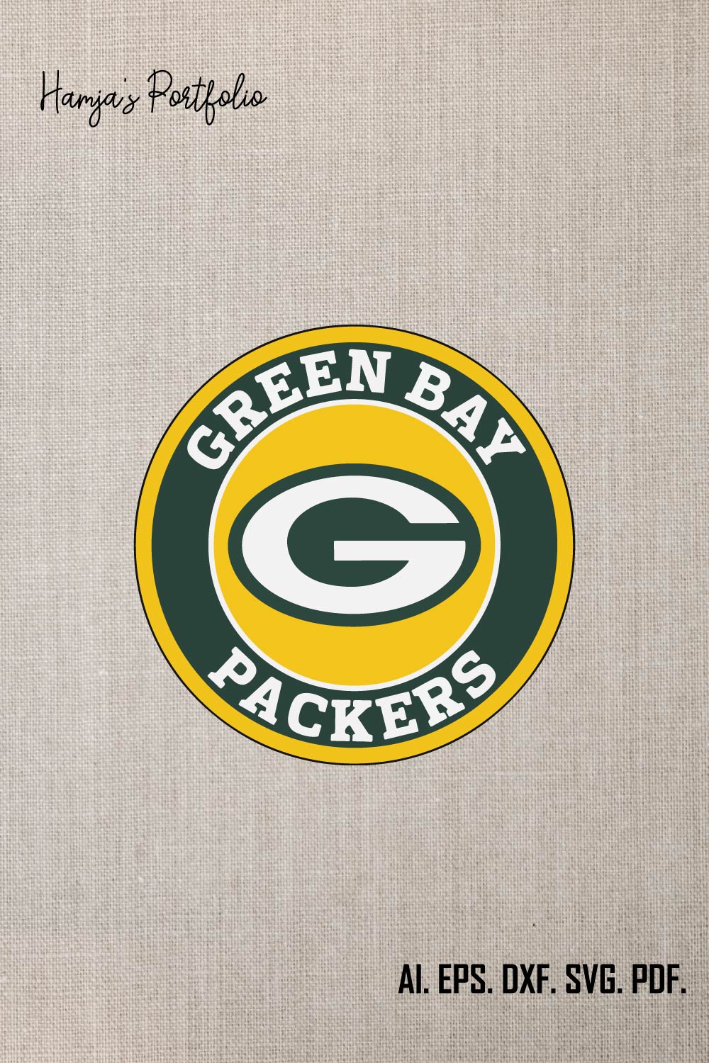 Green Bay Packers SVG Vector Design pinterest preview image.