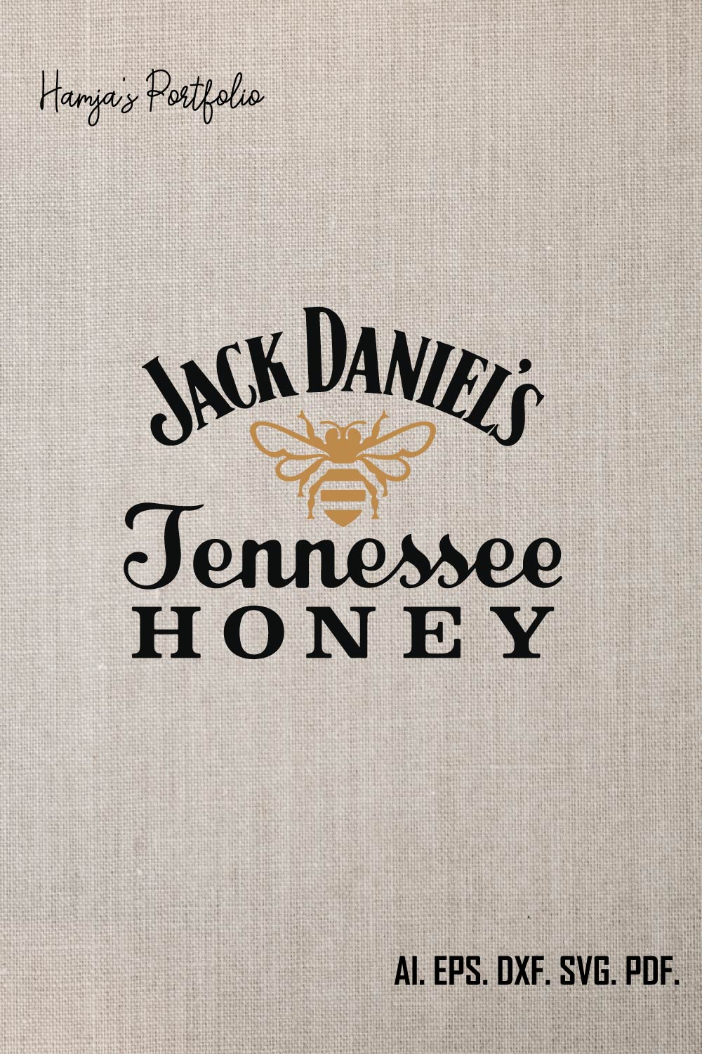 Jack Daniels Whisky Logo SVG Vector Design pinterest preview image.